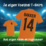 T-Shirt met naam en rugnummer