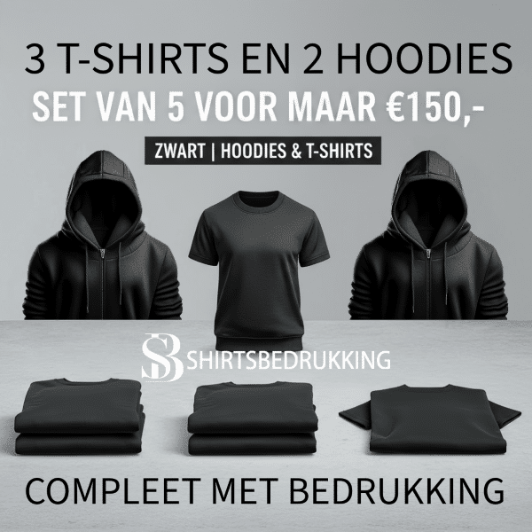 set van 5 shirtsbedrukking zaandam