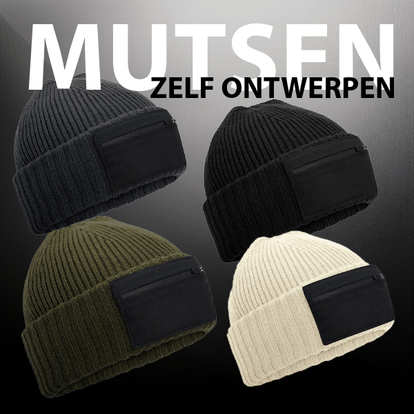 Warme Muts met Eigen Logo of Tekst