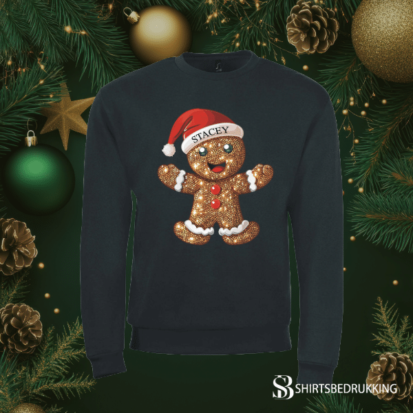 Foute Kersttrui kerstkoek met eigen naam