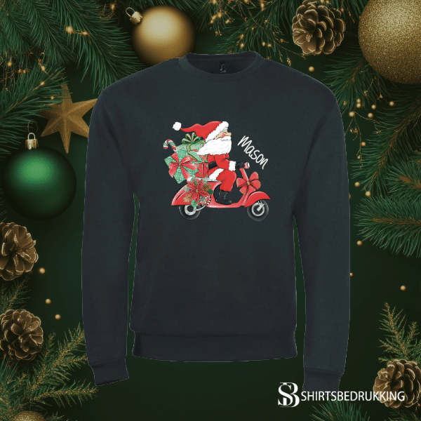 Foute Kersttrui scooter met eigen naam